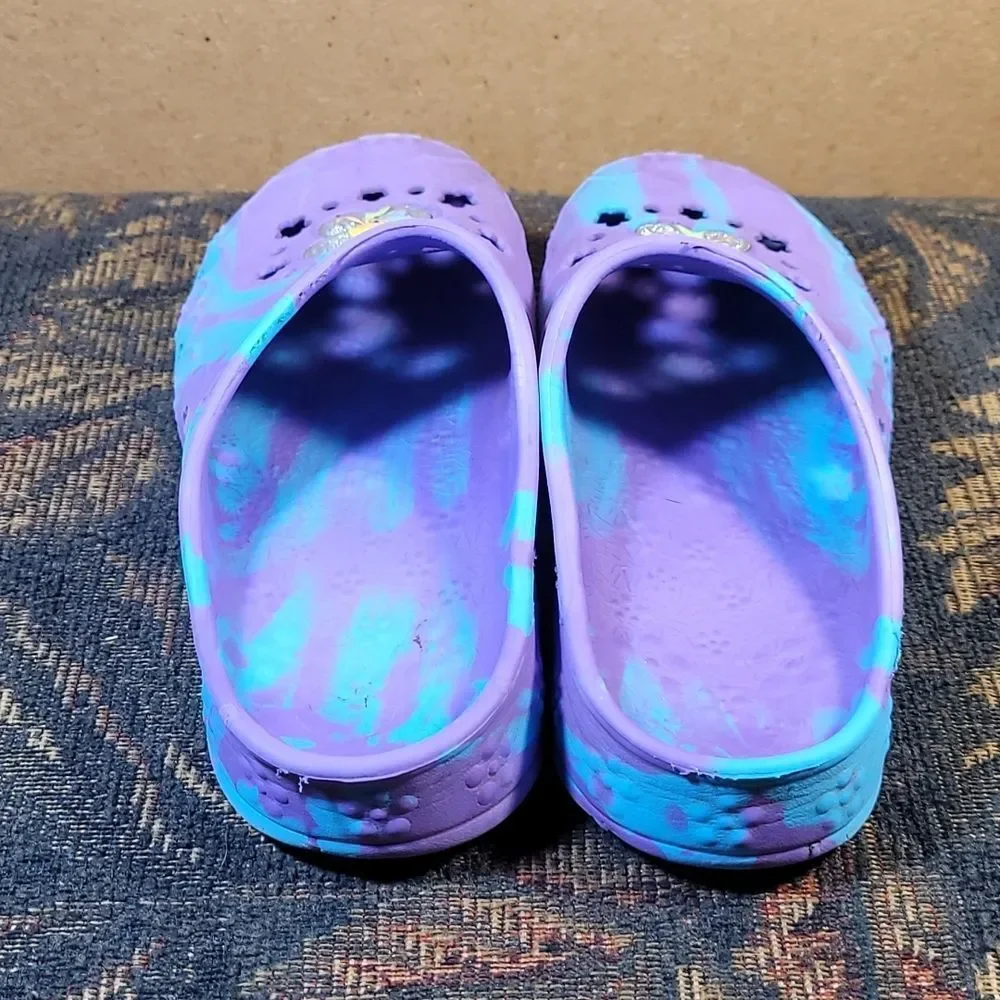 Disney Fairies Tinkerbell Purple and Aqua Sandals- Size 12